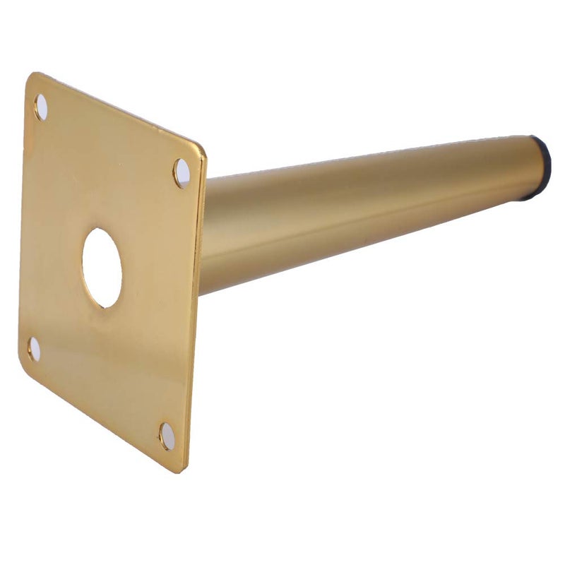 Osring 6 Inch Furniture Table Legs Golden, Steel Round Tapered Modern Sofa Feet, Straight Metal Furniture Legs Hardware for Cabinet and Couch, 4 Pack - Image 3